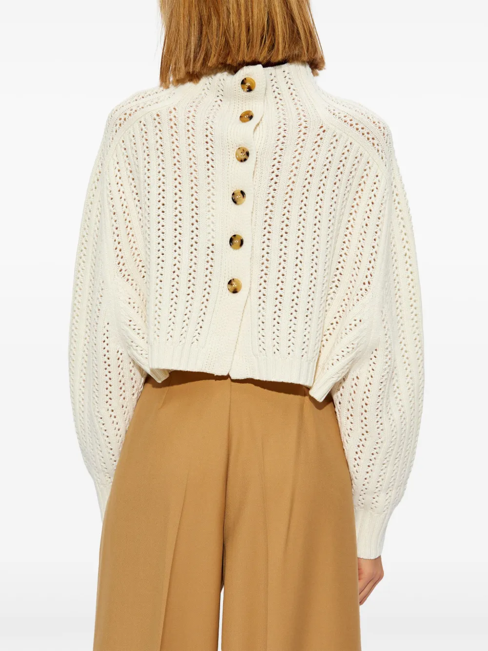 Max Mara Hodeida Open-knit Jumper In Neutrals