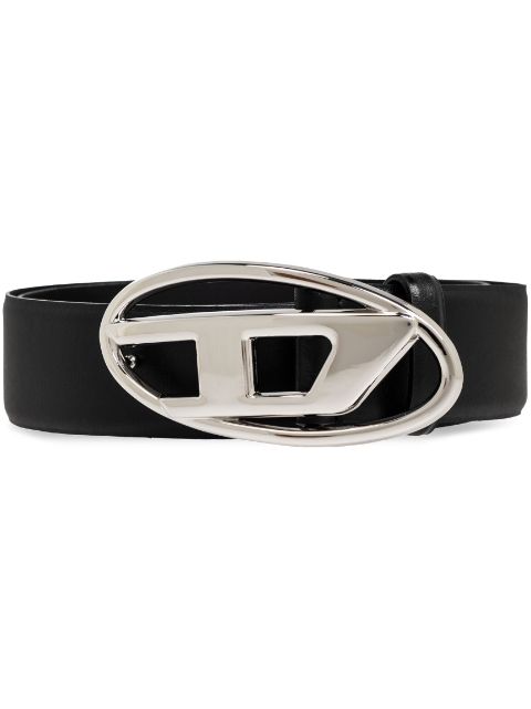 Diesel 1DR logo-buckle leather belt Men