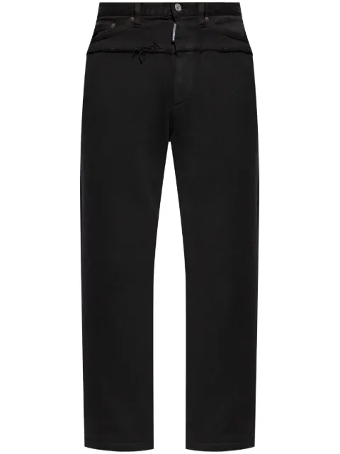 DSQUARED2 denim-panel cotton track pants