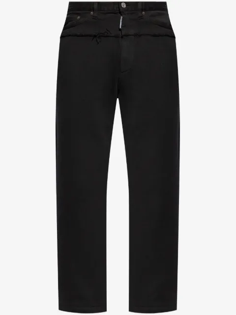 DSQUARED2 denim-panel cotton track pants