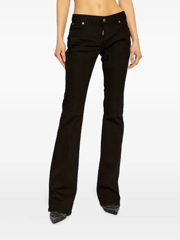 DSQUARED2 Logo Patch Jeans | Black | FARFETCH ID