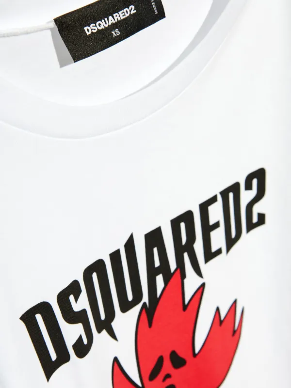 DSQUARED2 Horror Maple leaf-print T-shirt | White | FARFETCH