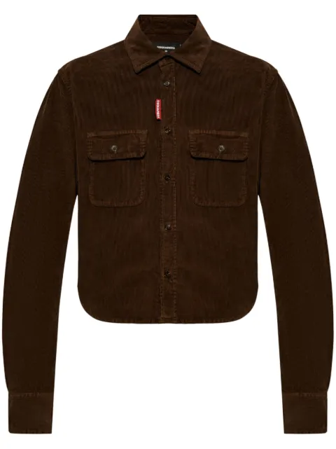 DSQUARED2 Dean corduroy cropped shirt Women