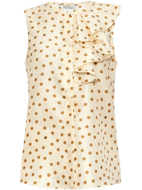 Max Mara Pegli polka dot-print silk blouse Women