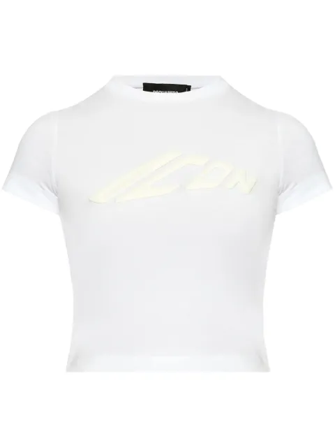 DSQUARED2 Icon cropped cotton T-shirt Women