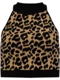 Max Mara Tenna leopard-print crop top - Brown