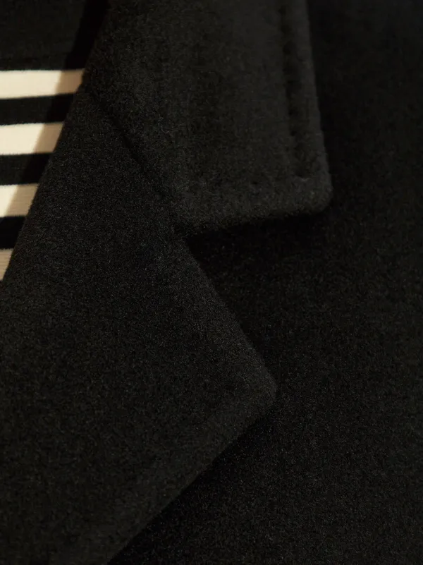コート MAX MARA Women Coats REBUS 806 003 BLACK Max Mara Rebus Wool Double-Breasted Short Coat - Bergdorf