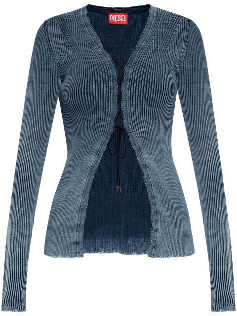 Diesel M-Acerata ribbed-knit cardigan Women