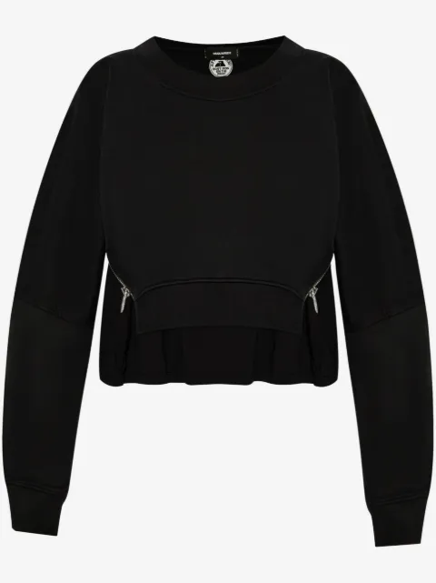 DSQUARED2 zip-detail cotton sweatshirt 