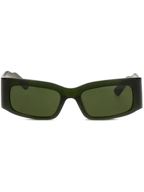 Balenciaga Eyewear logo-print rectangle-frame sunglasses