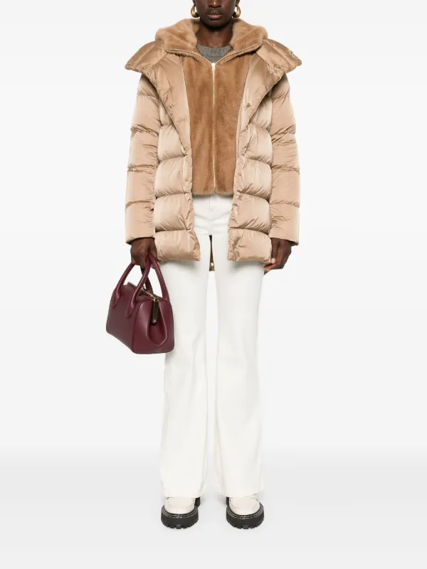 Herno Layered Puffer Coat Neutrals FARFETCH BE