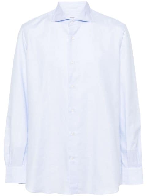 Mazzarelli spread-collar cotton shirt