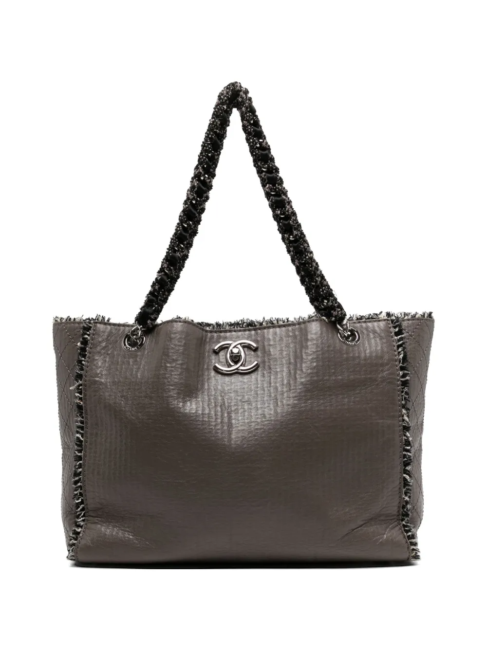 CHANEL Pre-Owned 2009 logo-clasp leather tote bag - Toni neutri