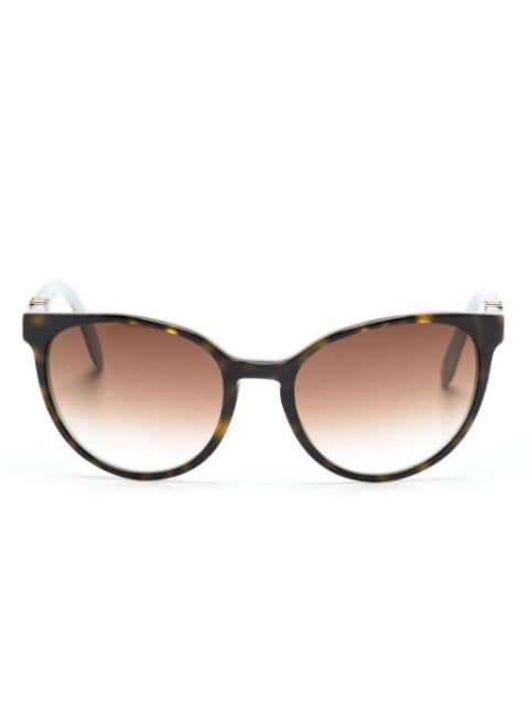 Tiffany & Co. Pre-Owned tortoiseshell-effect round-frame sunglasses