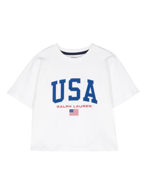 POLO RALPH LAUREN KIDS logo-print Cotton T-shirt | White | FARFETCH CA
