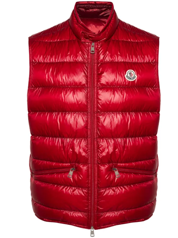 Moncler body warmer red on sale