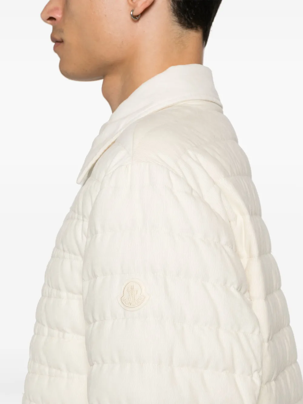 Moncler Coromell gewatteerd shirtjack Beige