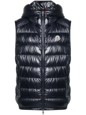 MONCLER ブラック キルティングダウンベスト Moncler Gui ダウンベスト | ブラック | FARFETCH JP