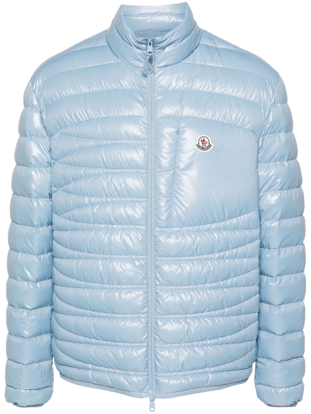 Shop Moncler Leveche Padded Jacket In Blue