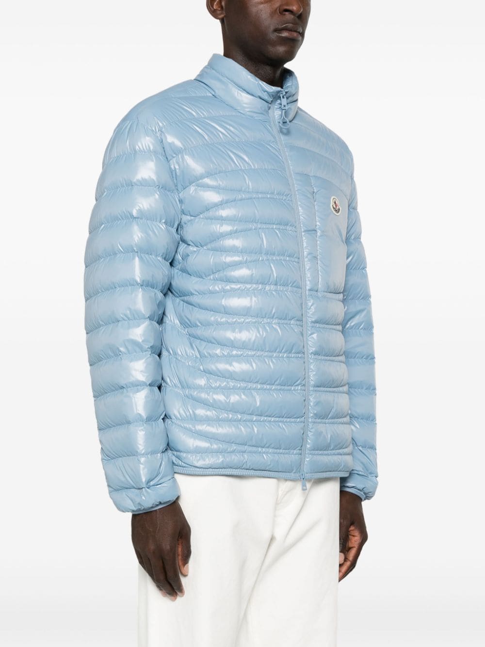 Shop Moncler Leveche Padded Jacket In Blue