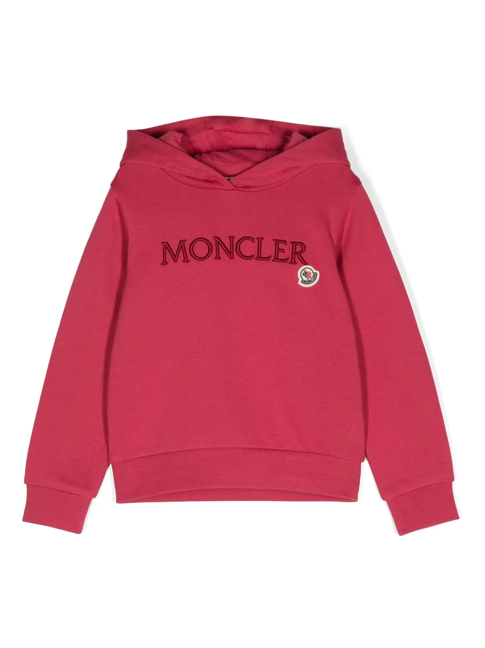 Moncler Enfant Hoodie met geborduurd logo Roze