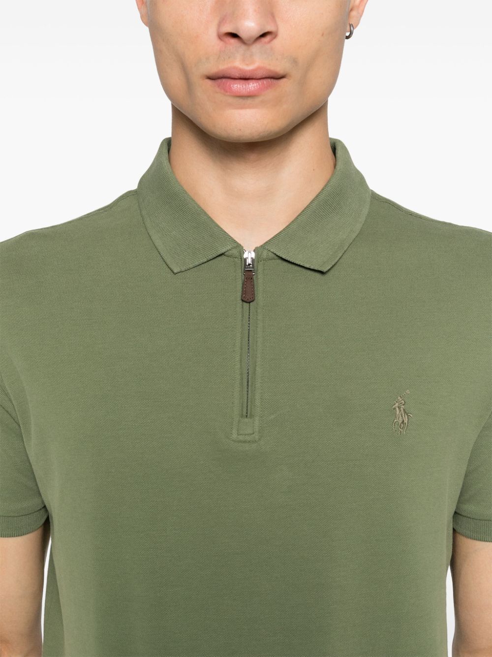 Shop Polo Ralph Lauren Stretch Polo Shirt In Green