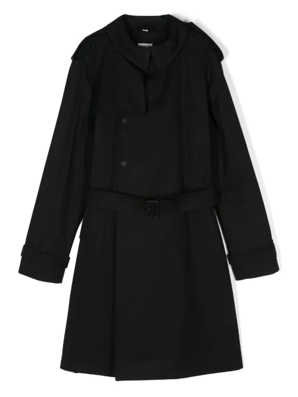 Kids black trench coat best sale