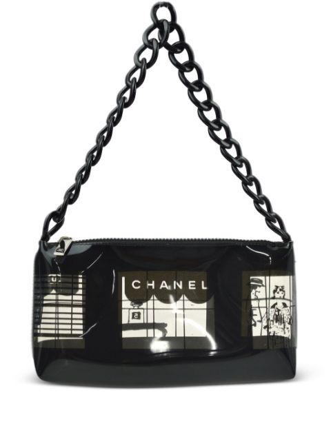 HOT SALE CHANEL 2003 Window-print shoulder bag Women