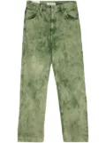 Namacheko snow wash straight-legged jeans - Green