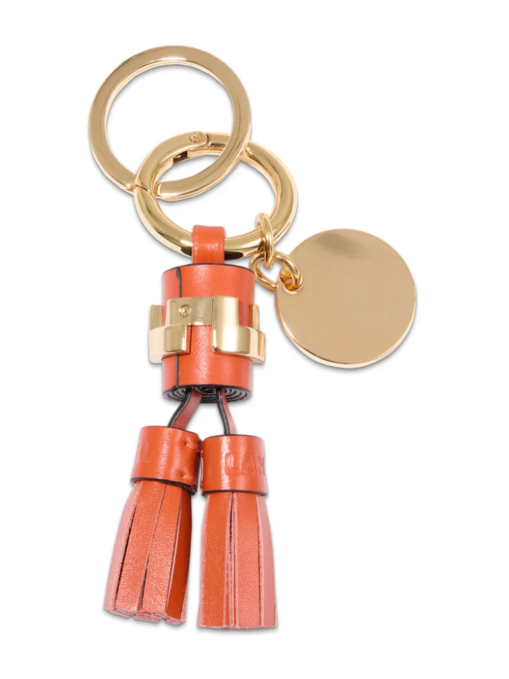 Lancel Duo Tassel leren sleutelhanger - Oranje