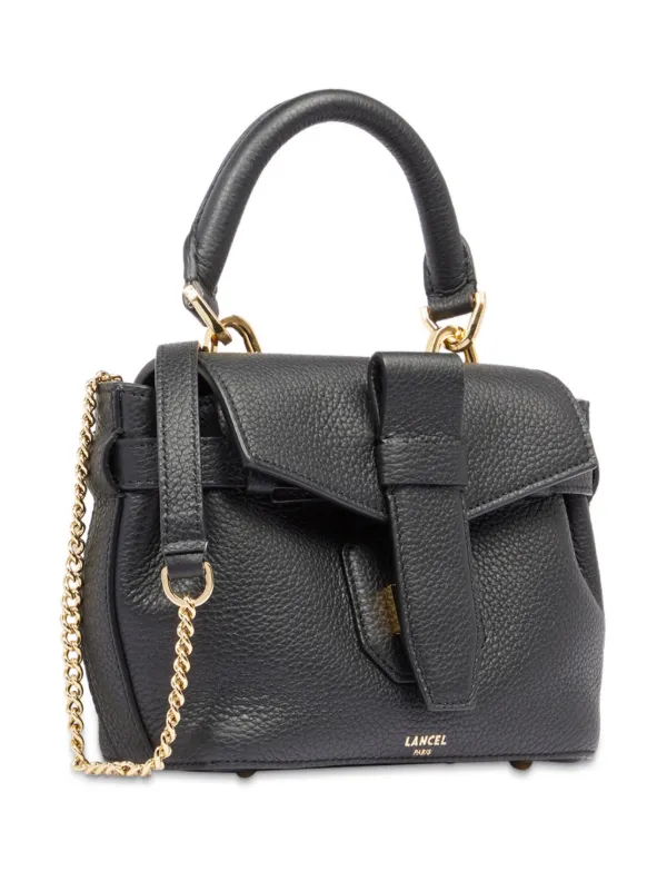 Lancel Charlie Leather Mini Handbag Black FARFETCH IN