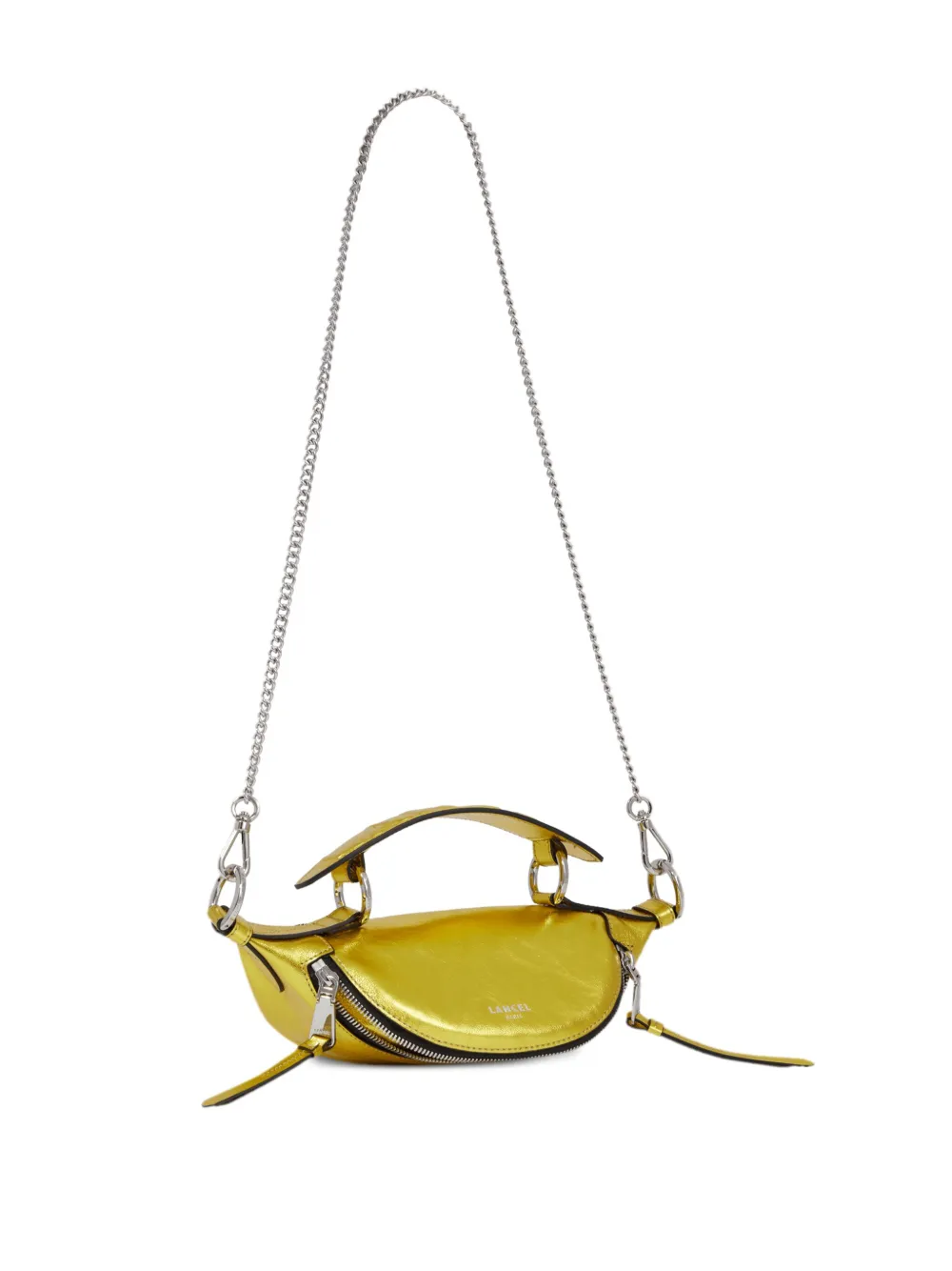 Lancel Origami leren kleine crossbodytas Geel