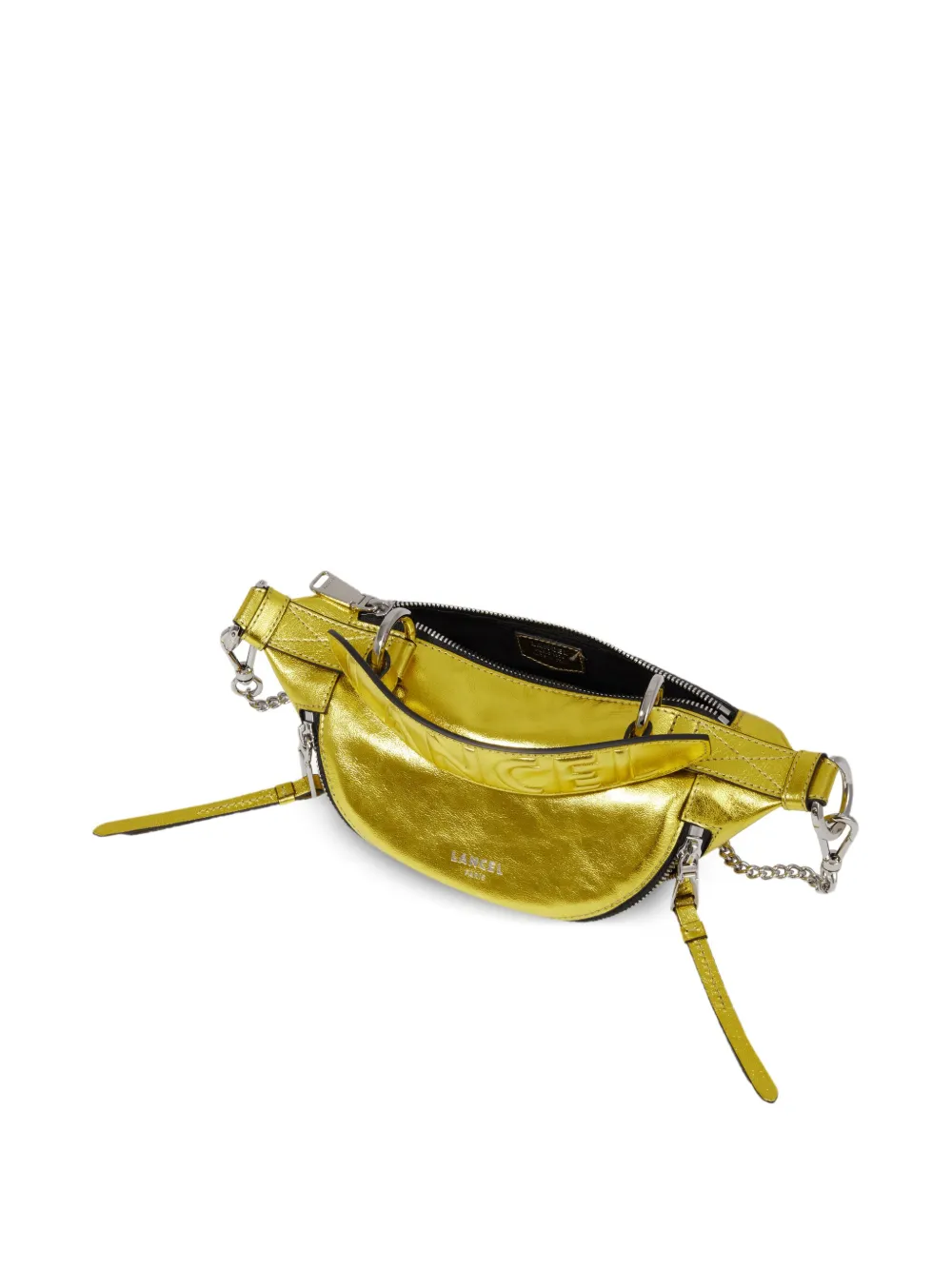 Lancel Origami leren kleine crossbodytas Geel