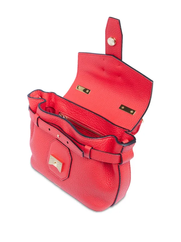 Petit sac rouge en cuir à bandoulière Camille - Cuirs Ney