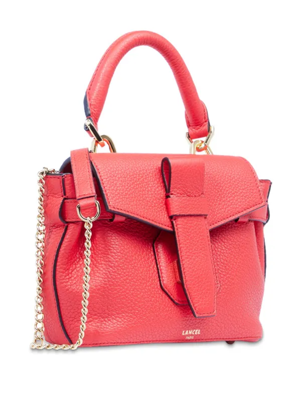 Lancel Mini Sac à Main Charlie En Cuir Rouge FARFETCH CM