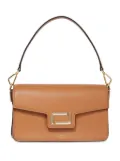 Lancel leather medium flap bag - Brown