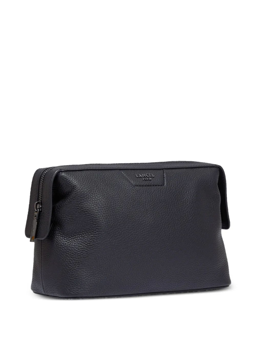 Lancel Côme leren toilettas met rits Zwart