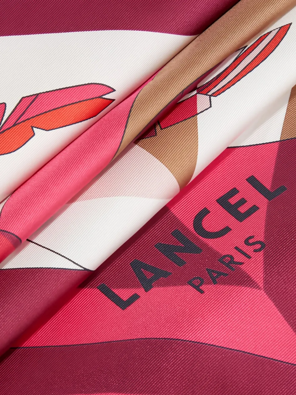 Lancel Arabesque zijden sjaal Roze