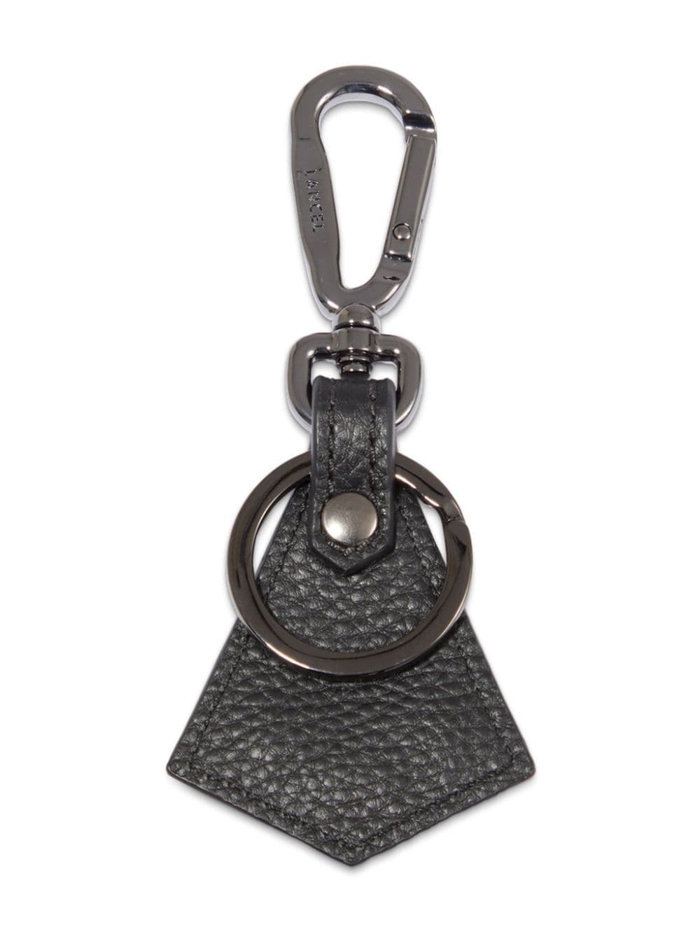 Shop Lancel Come Pyramid Keyring In Black