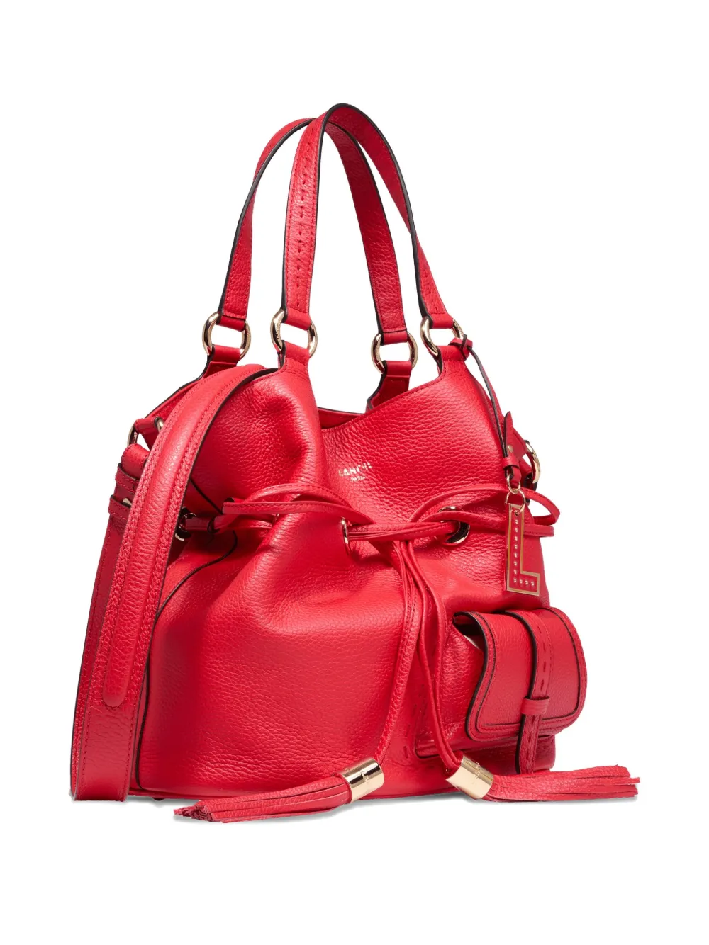 Lancel Premier Flirt Bucket Bag In Red