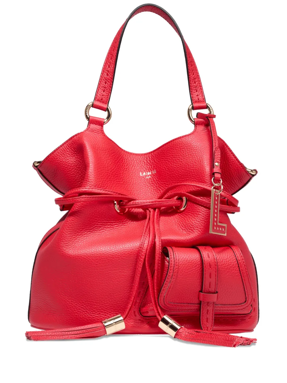Lancel Premier Flirt Bucket Bag In Red