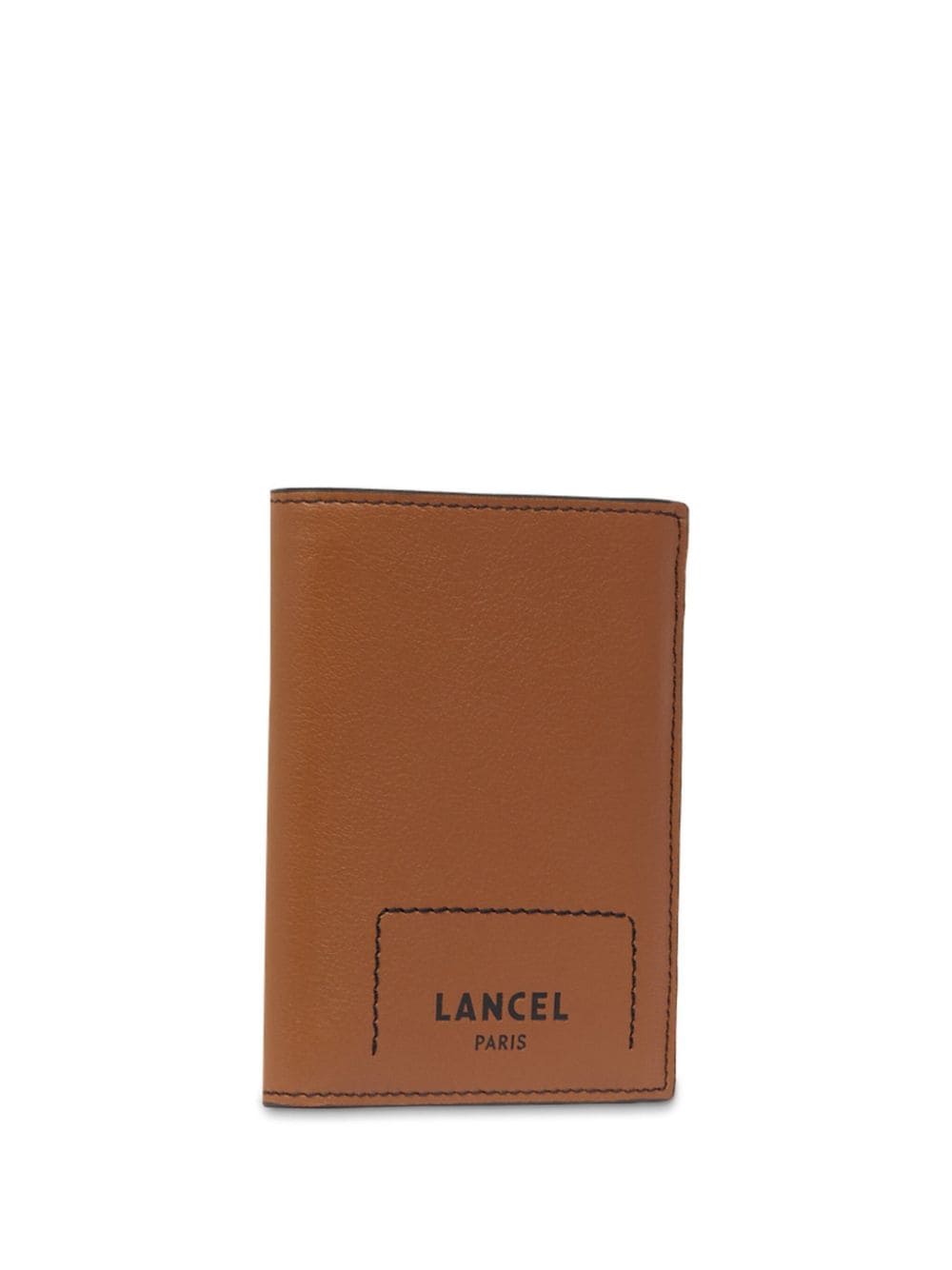 Shop Lancel 9cc Tri-fold Leather Wallet In Brown