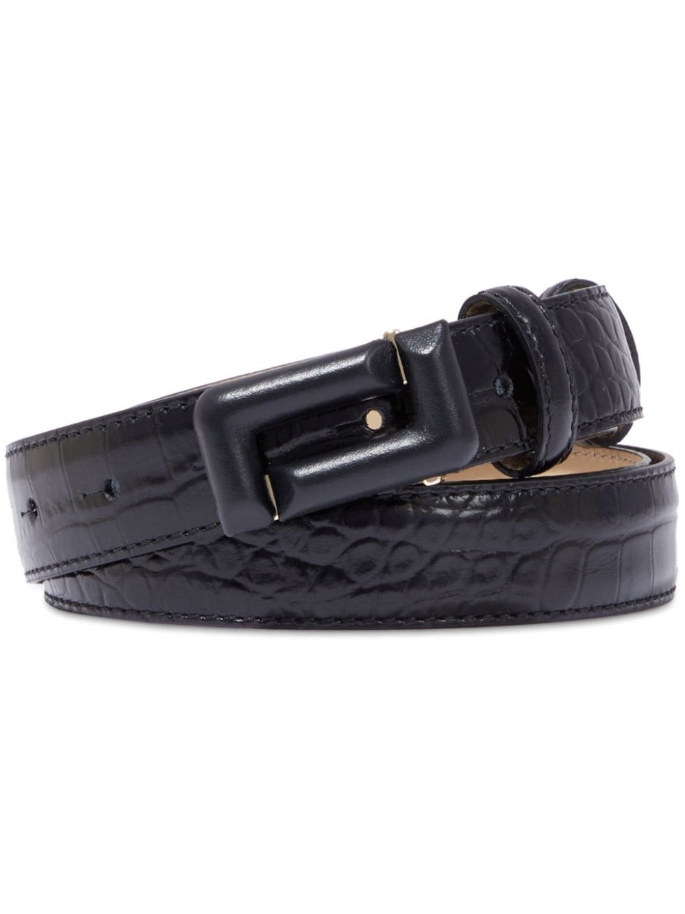 Lancel Double L leather belt – Black