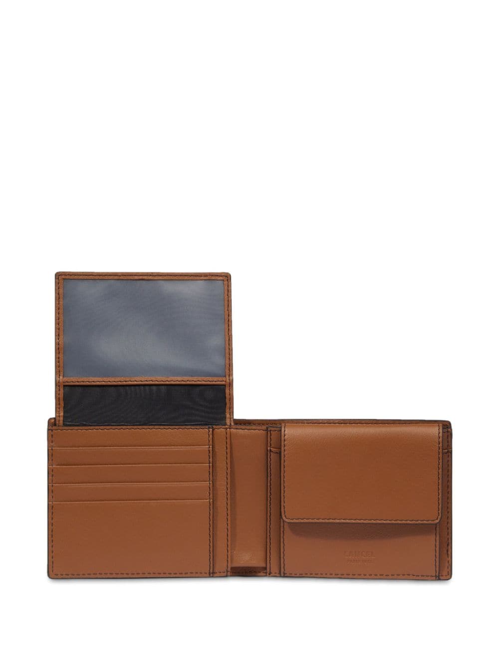 Shop Lancel 8cc Bi-fold Leather Wallet In Brown