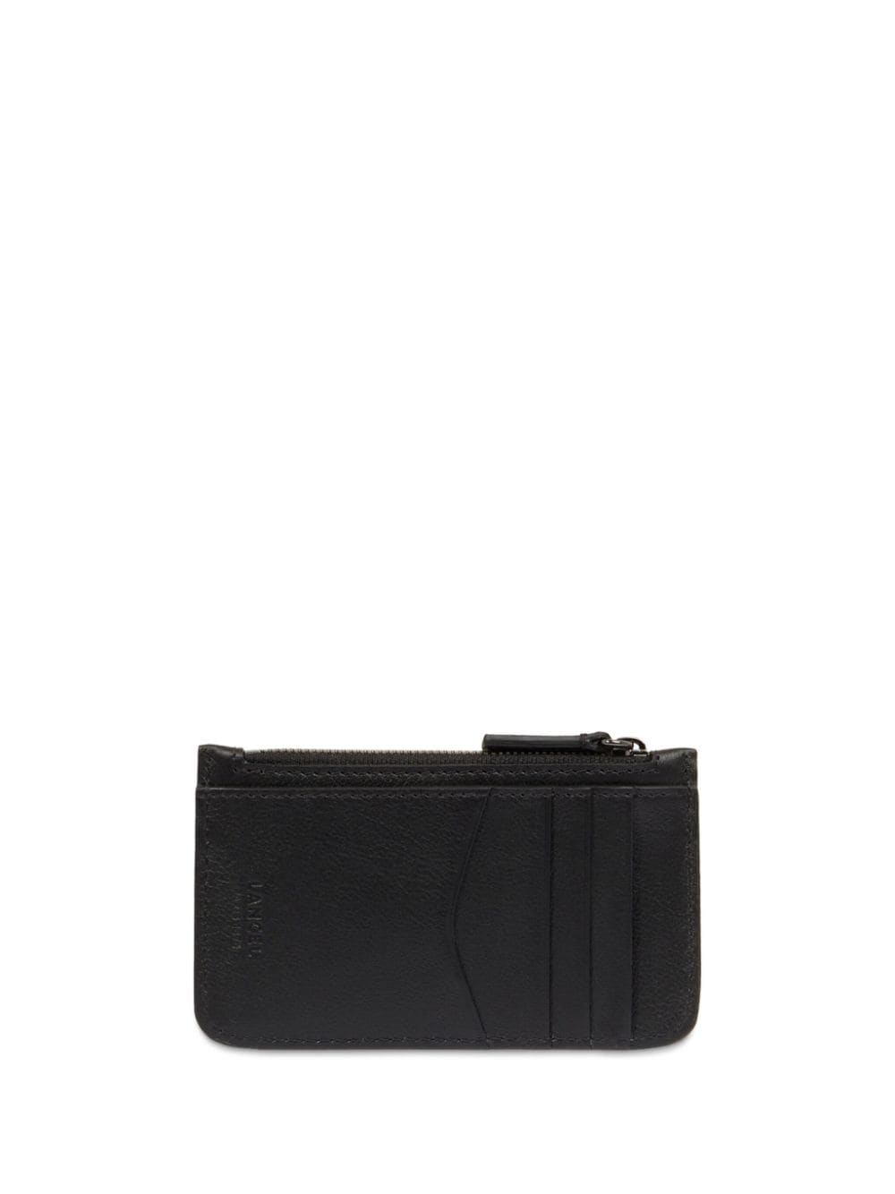 Shop Lancel Logo-stamp Leather Card Holder In Black