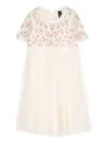 NEEDLE & THREAD KIDS Shimmer Ditsy tulle dress - Neutrals