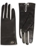 Lancel two-tone leather gloves - Black