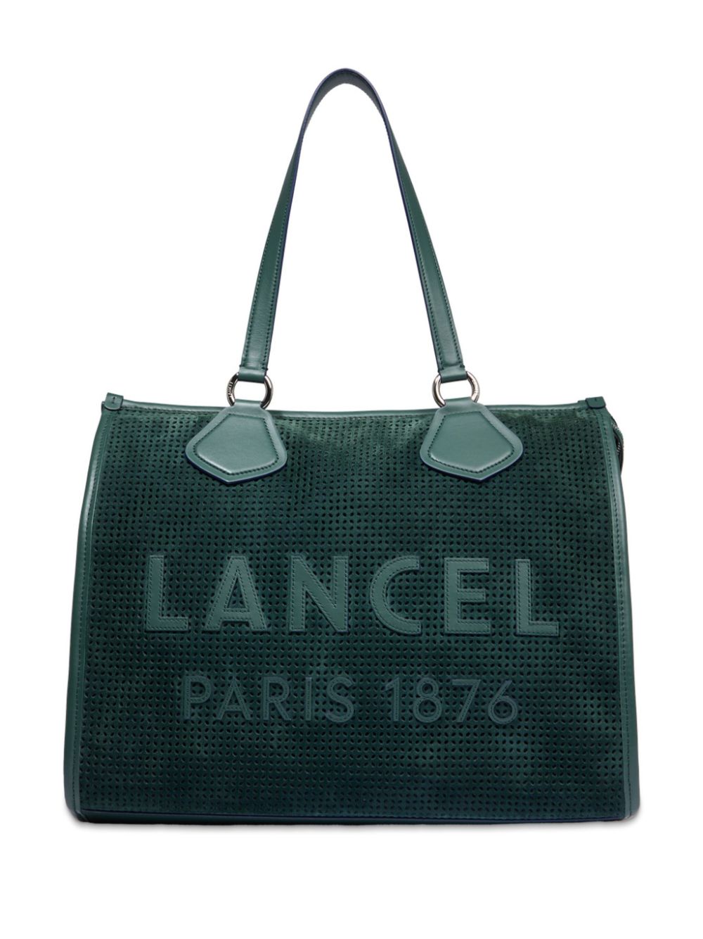 large logo-patch tote bag