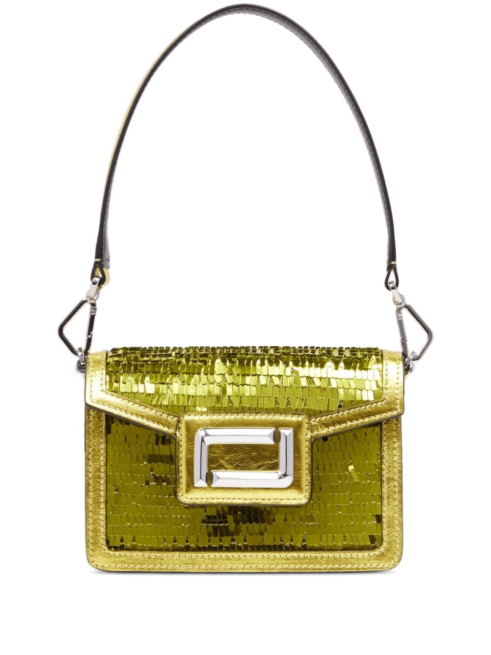 Shop Lancel Angele De  Sequined Mini Bag In Green