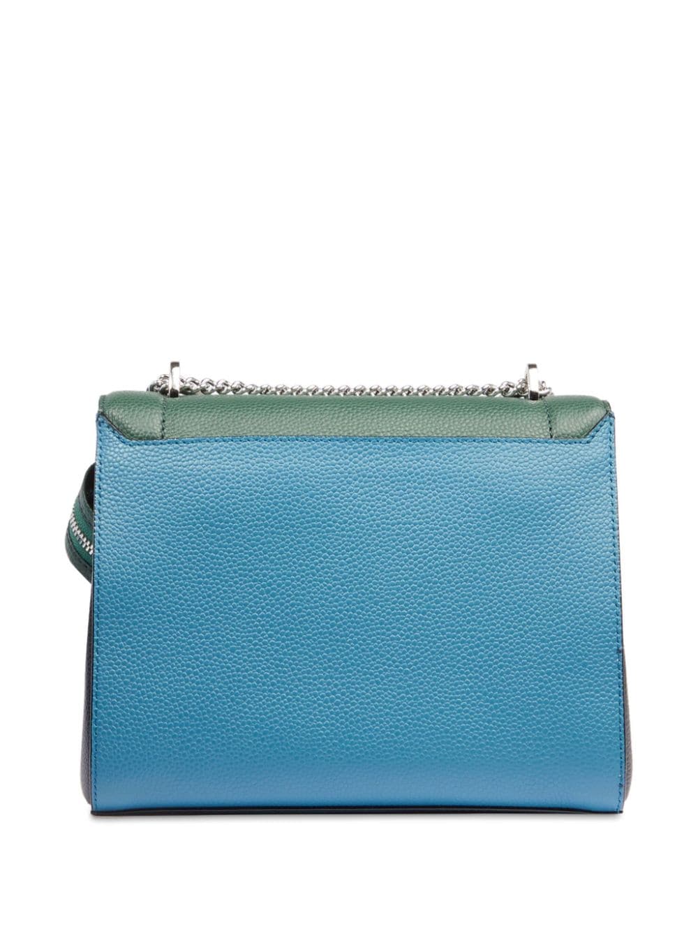 Shop Lancel Leather Medium Flap Bag In Blue